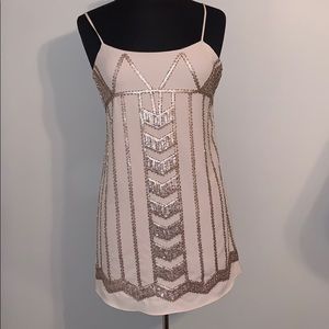 Gold mini dress